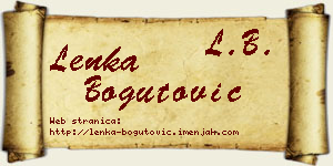 Lenka Bogutović vizit kartica